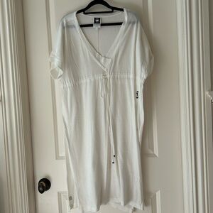 NWOT G-STAR RAW light sweater coverup pullover drawstring cuff sleeves size S